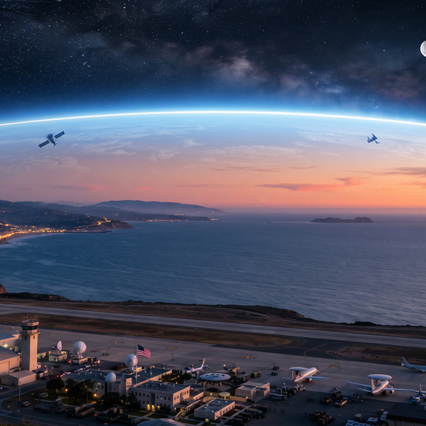 Orbital satellite representing space-adjacent autonomous systems